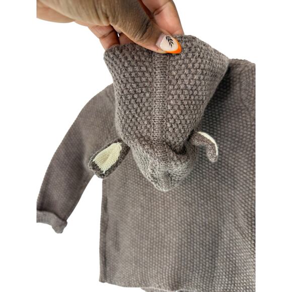 Baby Boden Brown Bear Knit Sweater Jacket Hooded Long Sleeve Button Front 2-3Y - Picture 5 of 10